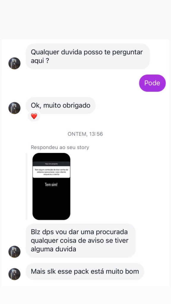 Depoimento Instagram